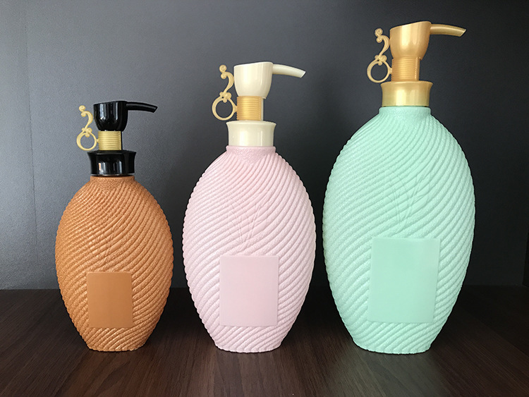 洗发水瓶_pvc斜纹树叶 化妆品瓶沐浴露500ml容器瓶 可定制 - 阿里巴巴
