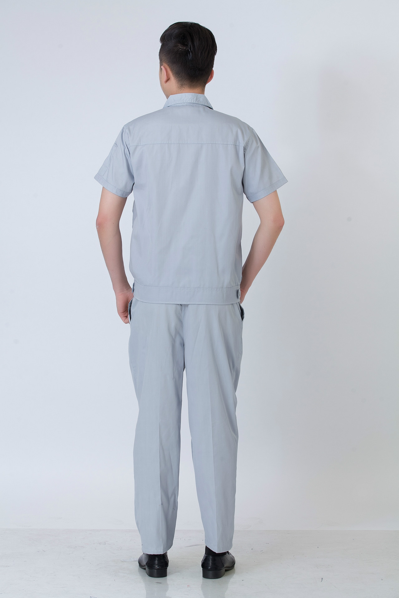 厂家定制批发吸汗透气工作服短袖劳保服汽修服工装工厂工程服套装