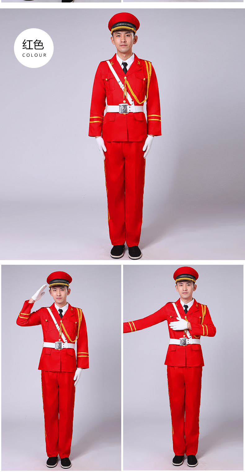 新款男女式管乐队升旗手服装鼓乐队演出服仪仗队国旗班文艺礼服