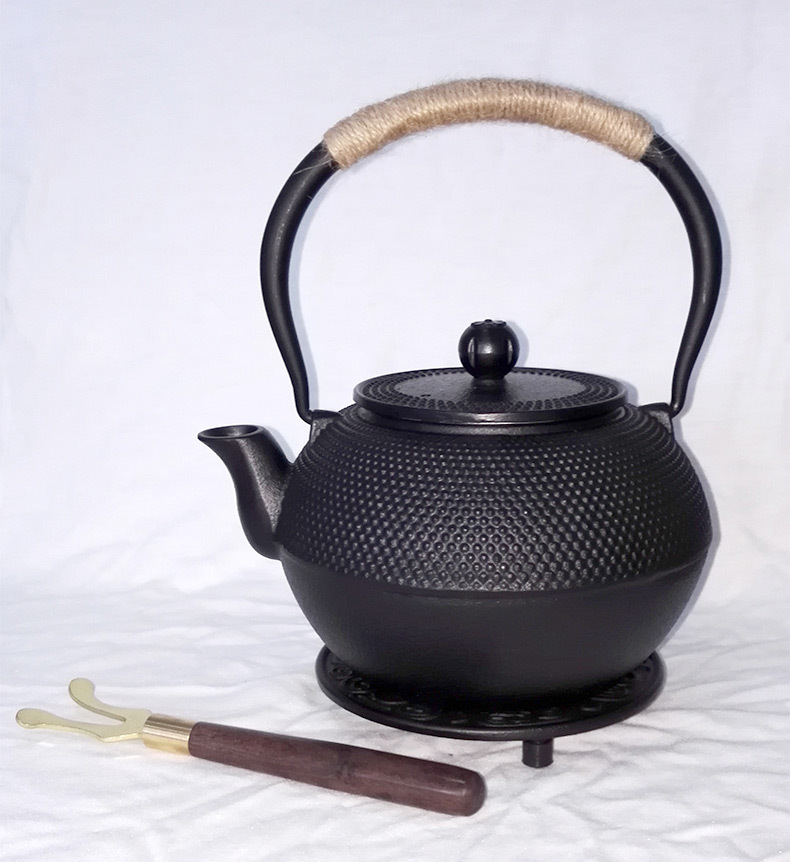 煮茶铁壶铸铁壶套装纯手工无涂层电陶炉茶炉家用黑烧水泡茶煮茶