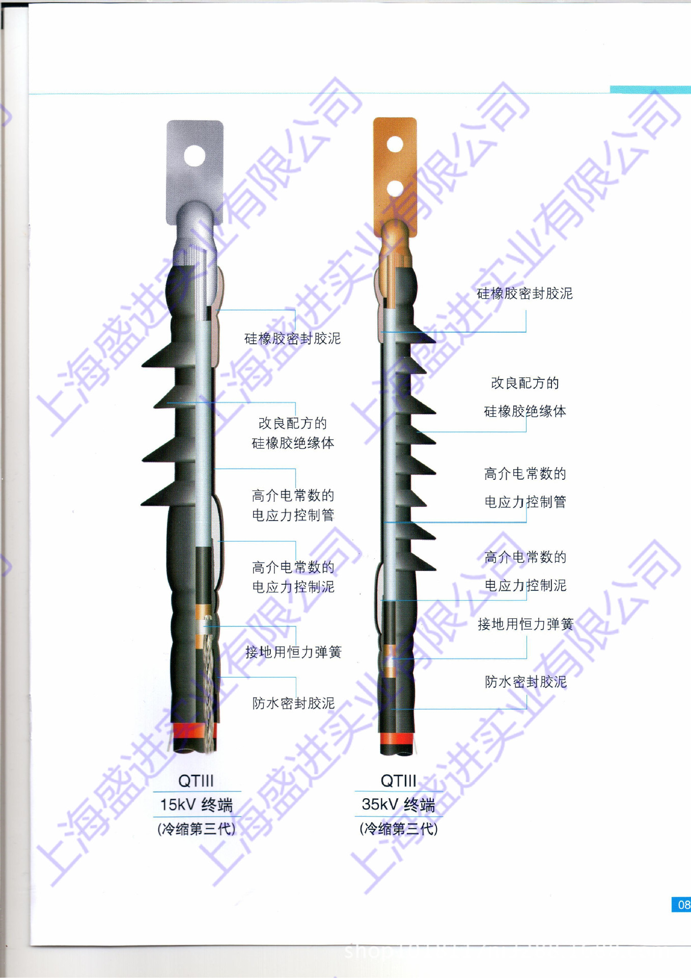 3m35kv冷缩电缆户内终端头 7686pst-g-i