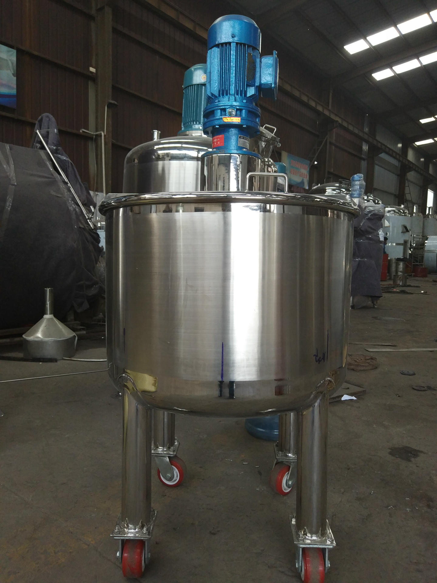 厂家直销洗洁精单层搅拌罐316l不锈钢锚式搅拌罐胶水拌料桶