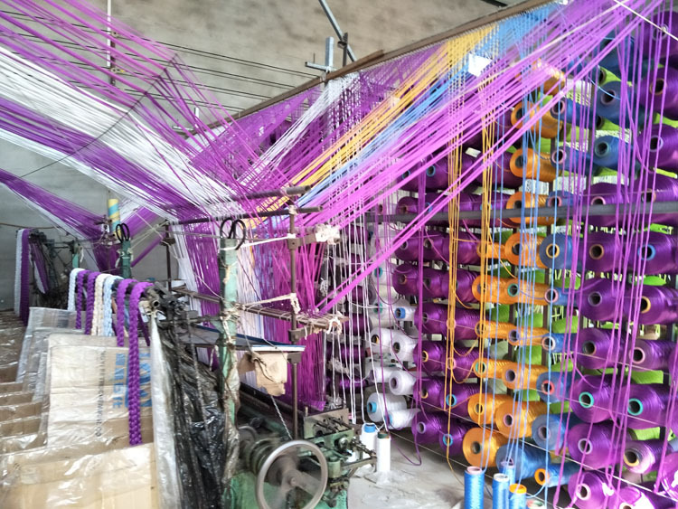 蜈蚣线纤维链条线旋转拖把配件线吸水辫子纱空心绳拖把布料五彩线