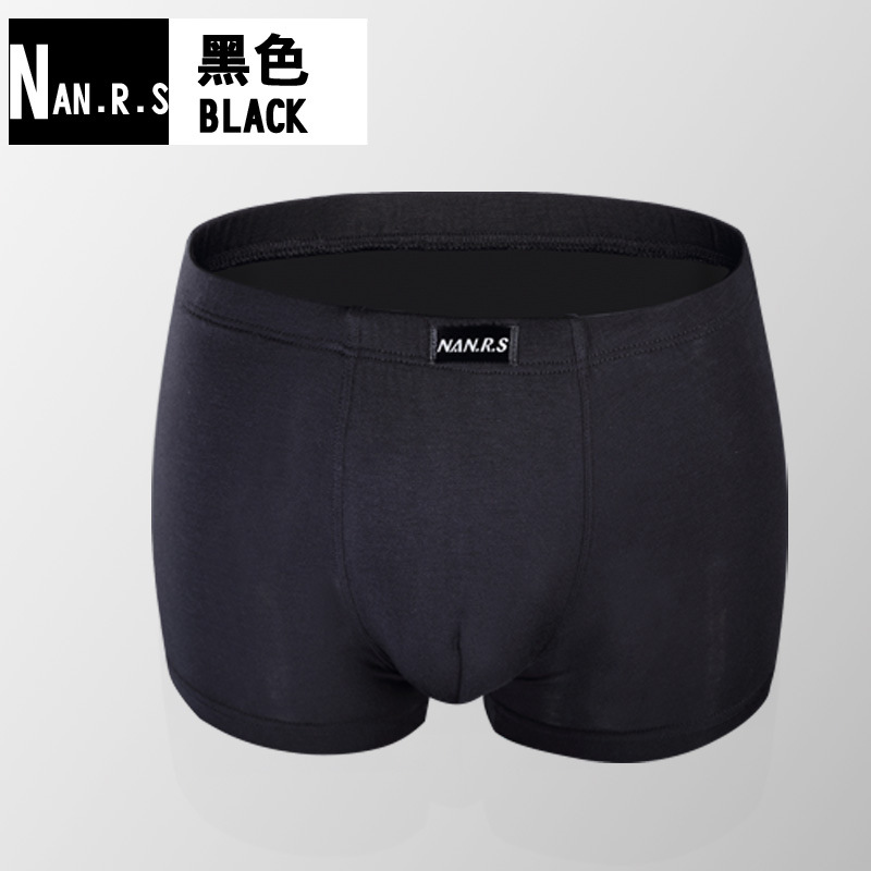 Men's Underwear Solid Color Men's Boxers Mid-Waist Modal Boxer Briefs Youth Shorts Underpants Factory Wholesale