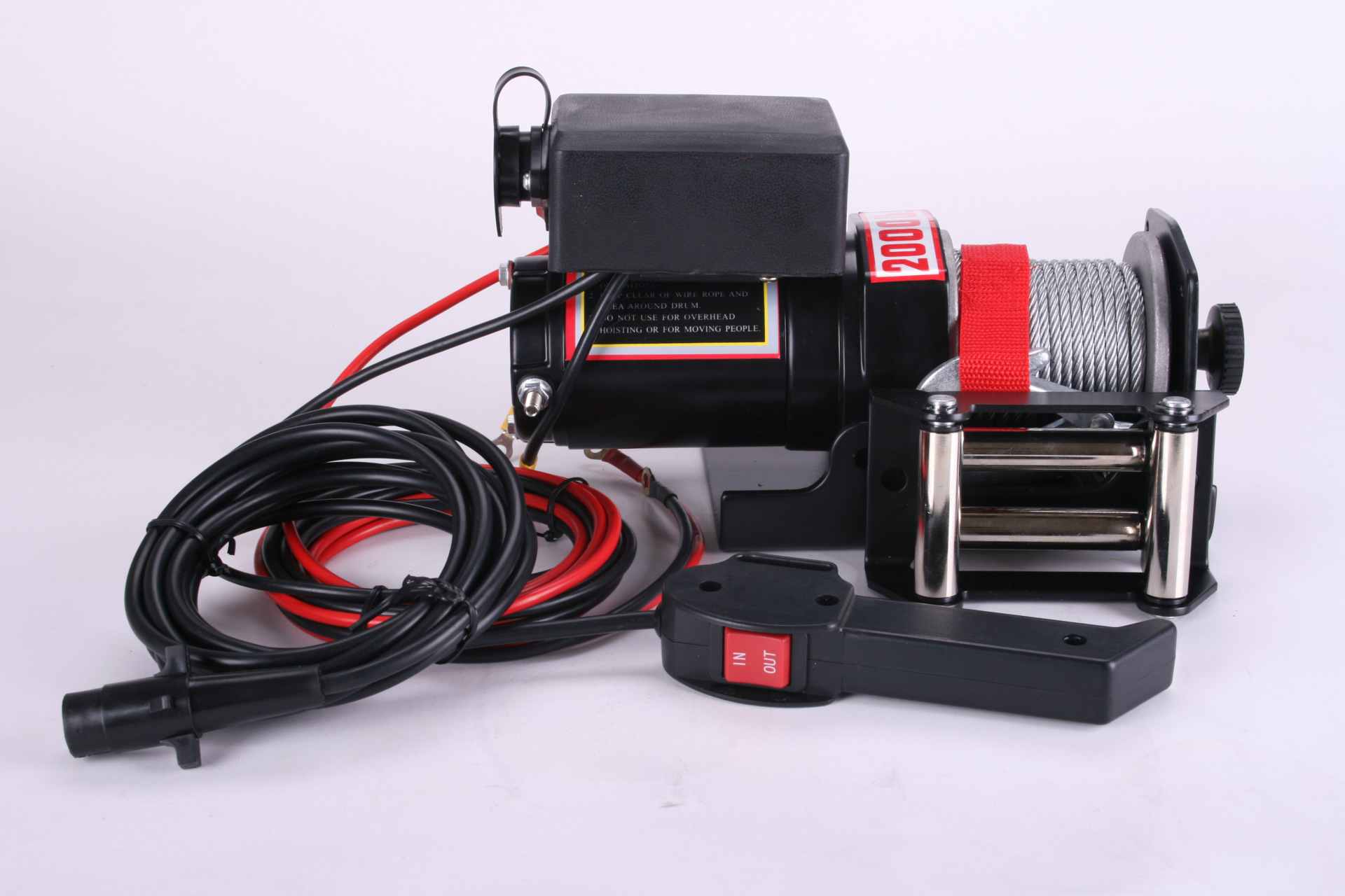 2000lbs电动绞盘卷扬机12v