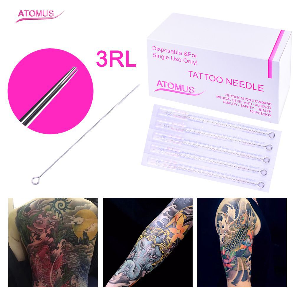 纹身针圆针纹身针3579rlrsm1100支盒纹身工具耗材