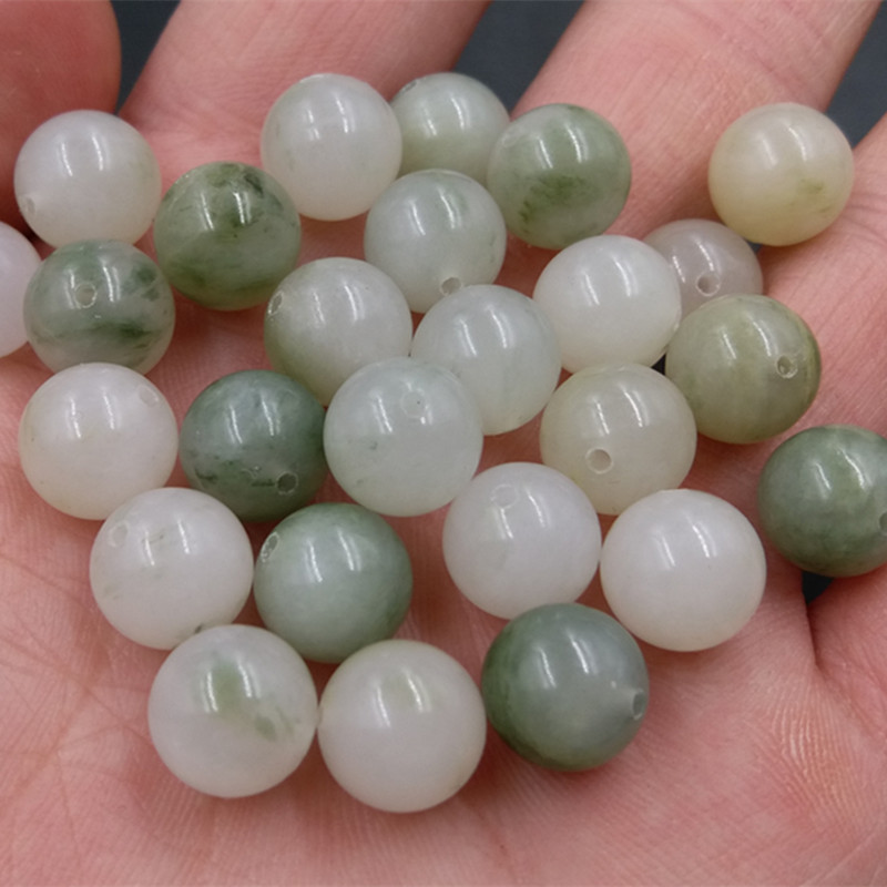 厂家直销 天然a货天山翠玉圆珠散珠 diy饰品配件散珠 特价