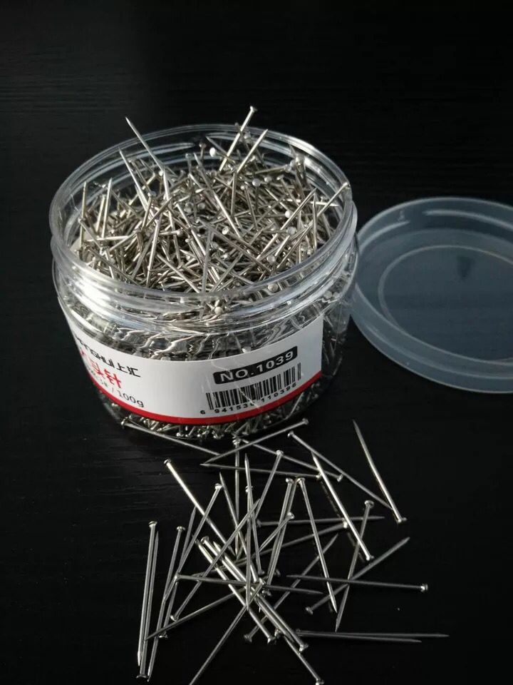 上汇正品 3#镀镍大头针 大头钉质量超好直别针固定定位针筒装1039