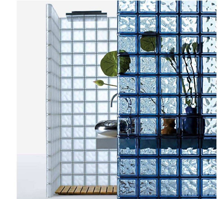 隔热空心玻璃砖 云雾白色透明玻璃砖隔断卫生间沙河厂家直