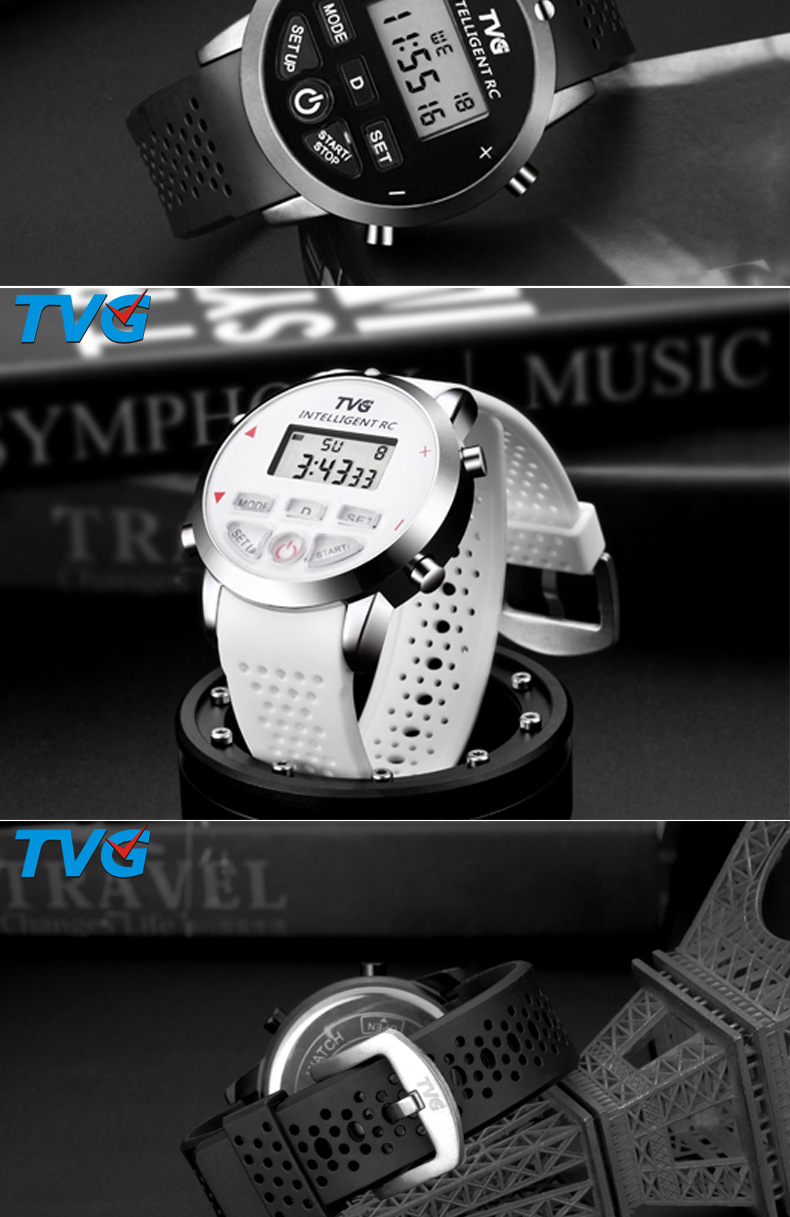 tvg多功能智能遥控电视调频手表 时尚休闲运动潮流石英男女士手表