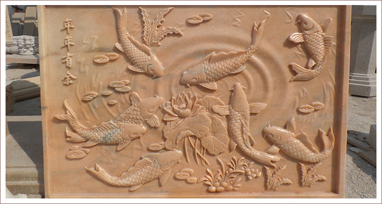 定制安装大理石石材浮雕背景墙 校园公园景区人物文化石雕浮雕