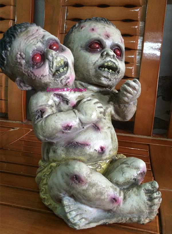 双头怪婴爬尸吊鬼恶婴尸 恐怖魔鬼幽灵cos密室逃脱影视装饰品