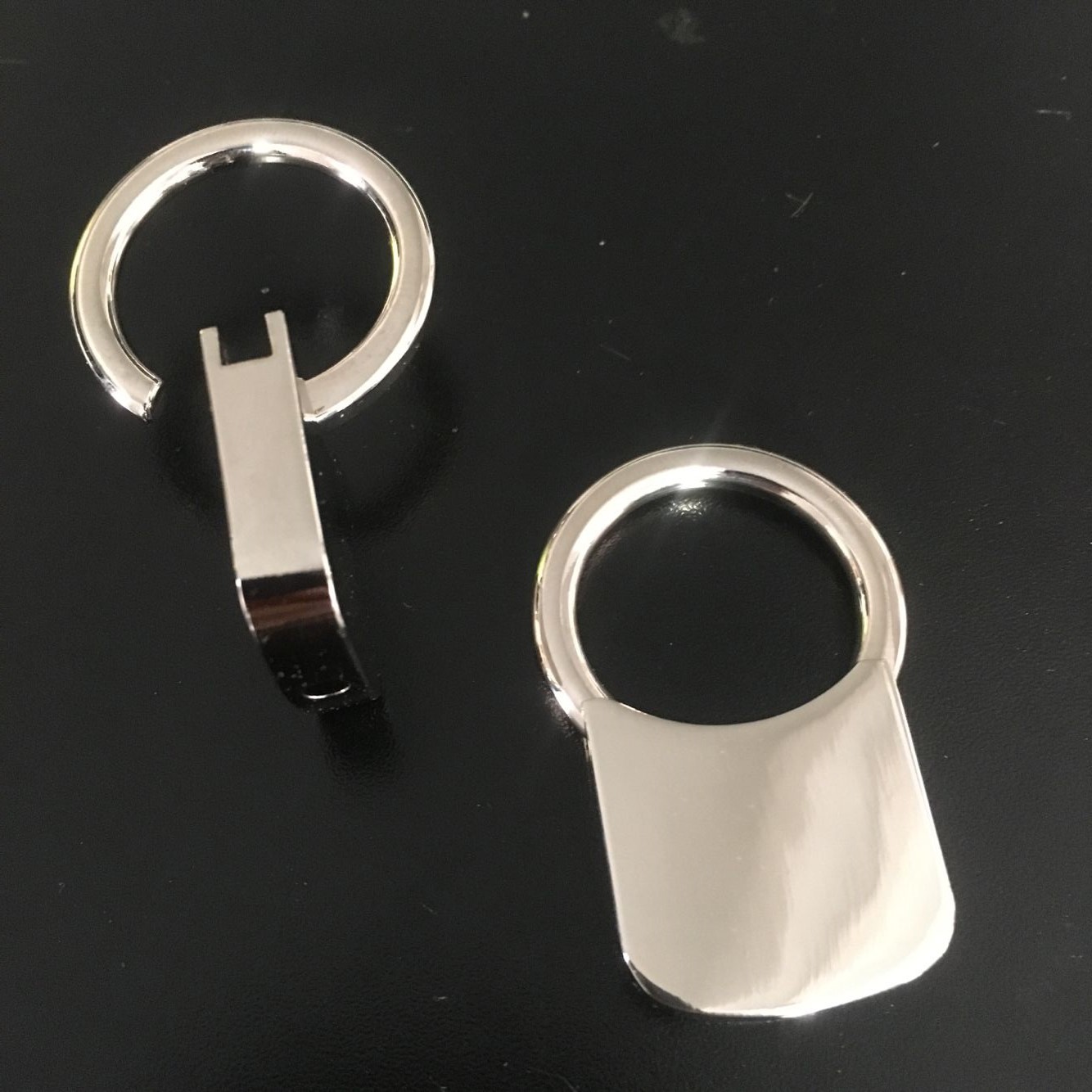 金属钥匙扣 创意子母拉环扣钥匙扣 可双面激光各种公司logo二维码