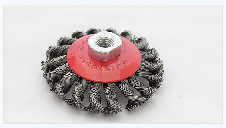 厂家直销扭丝杆盘型钢丝轮永康厂家除锈钢丝轮出口钢丝轮铜丝钢丝