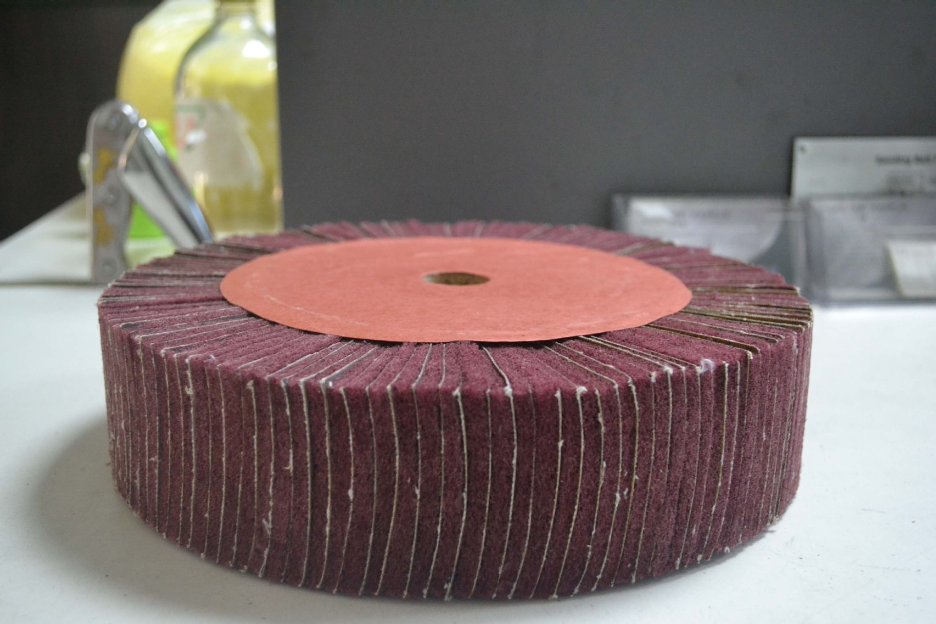 3m百洁布抛光轮 夹砂飞翼轮 250*50*25孔 红色 漆面除锈抛光打磨