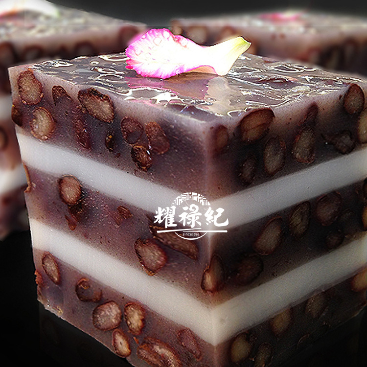 椰汁红豆糕 港式广式酒楼茶楼早茶糕点点心 正宗口味500g/袋12块