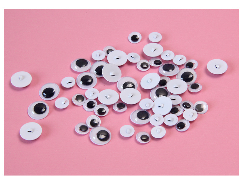 幼教环保活动纽扣眼睛 眼珠配件黑白玩具眼睛儿童diy手工美术材料