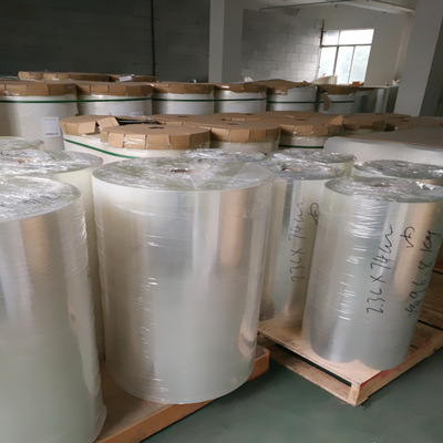 pet薄膜涂布压敏胶热转印丝印背胶离型膜 单面耐高温透明离型膜