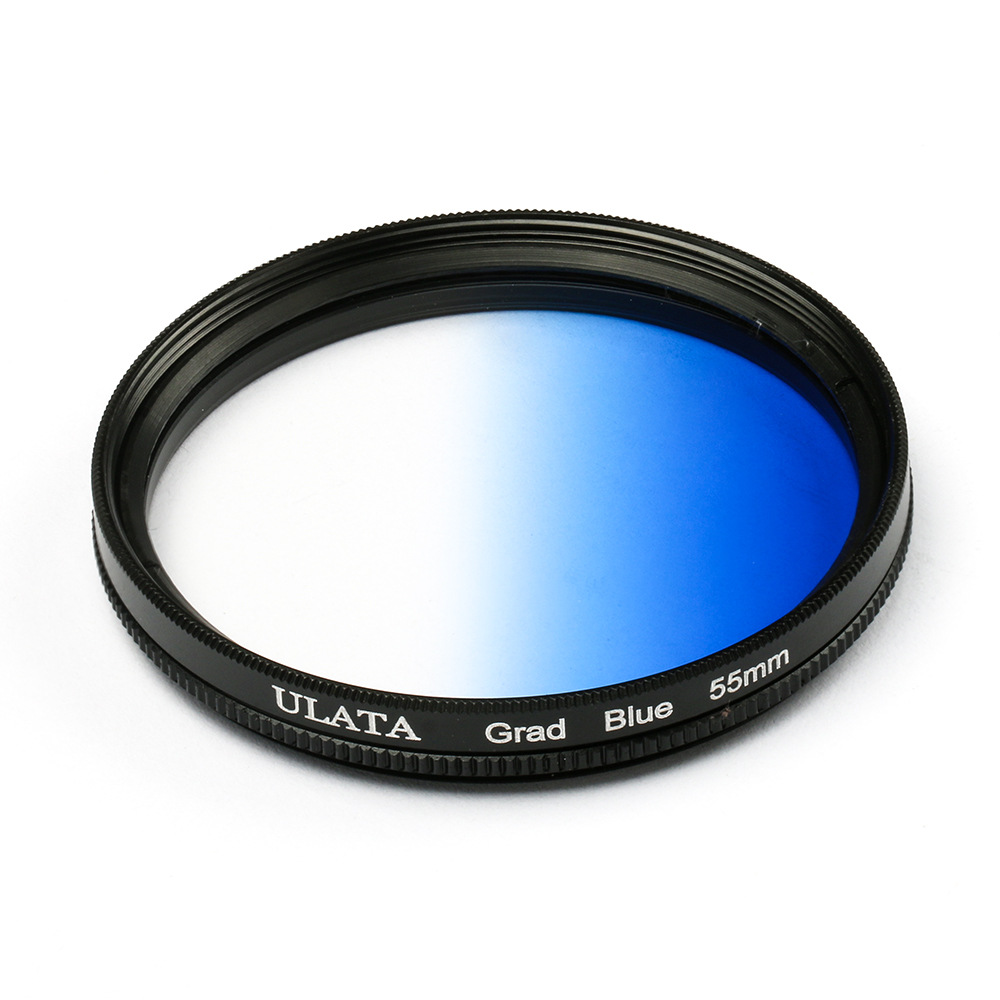 3色渐变镜 圆形渐变镜55mm蓝橙灰色 渐变滤镜 可旋转滤镜