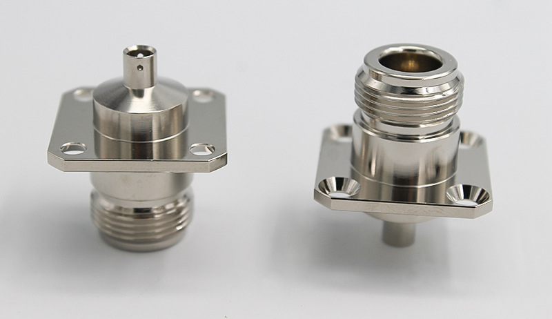 专业生产射频连接器 n型母头四孔法兰连接器接rg402电缆 n-kfb3b