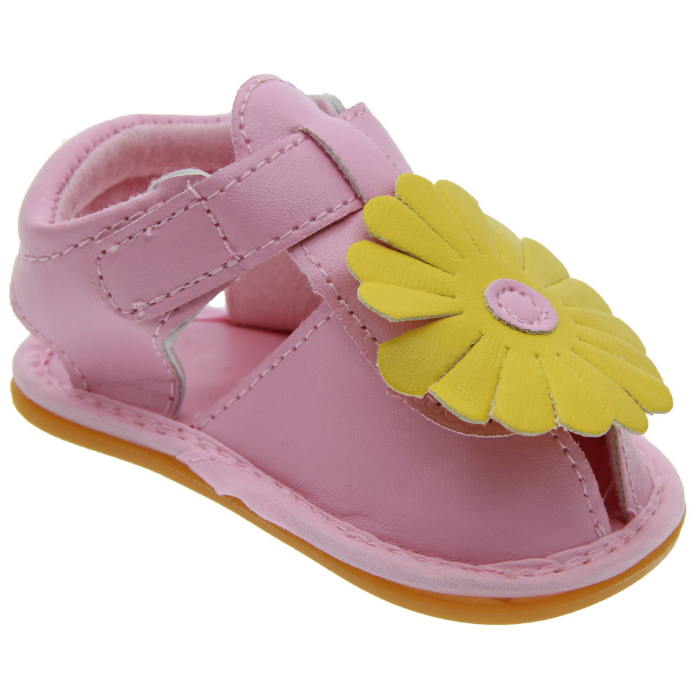 小脚丫原单pu牛筋底花朵婴儿凉鞋厂家批发宝宝学步凉鞋 sh1092
