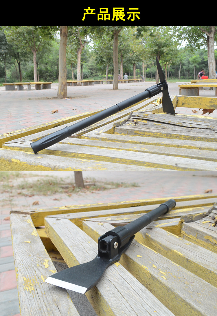 昌林折叠镐铲锄凿园艺工具军工高硬度锰钢小洋镐登山镐户外十字镐