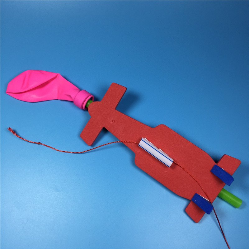 幼儿科学实验小制作 diy实验器材探索发明自制气球火箭益智玩具