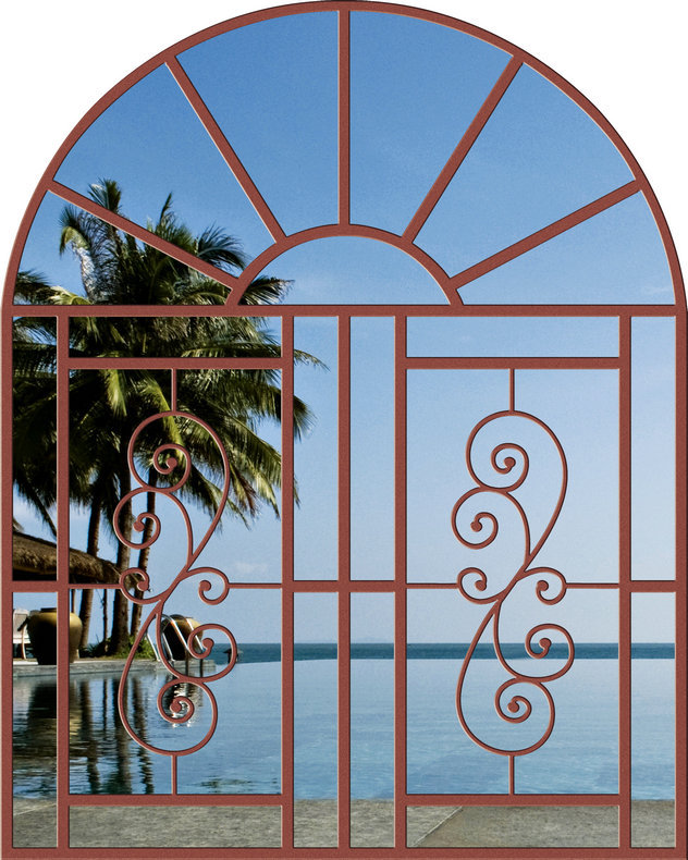 厂家供应 弧形纱窗 佛山铝合金弧形纱窗