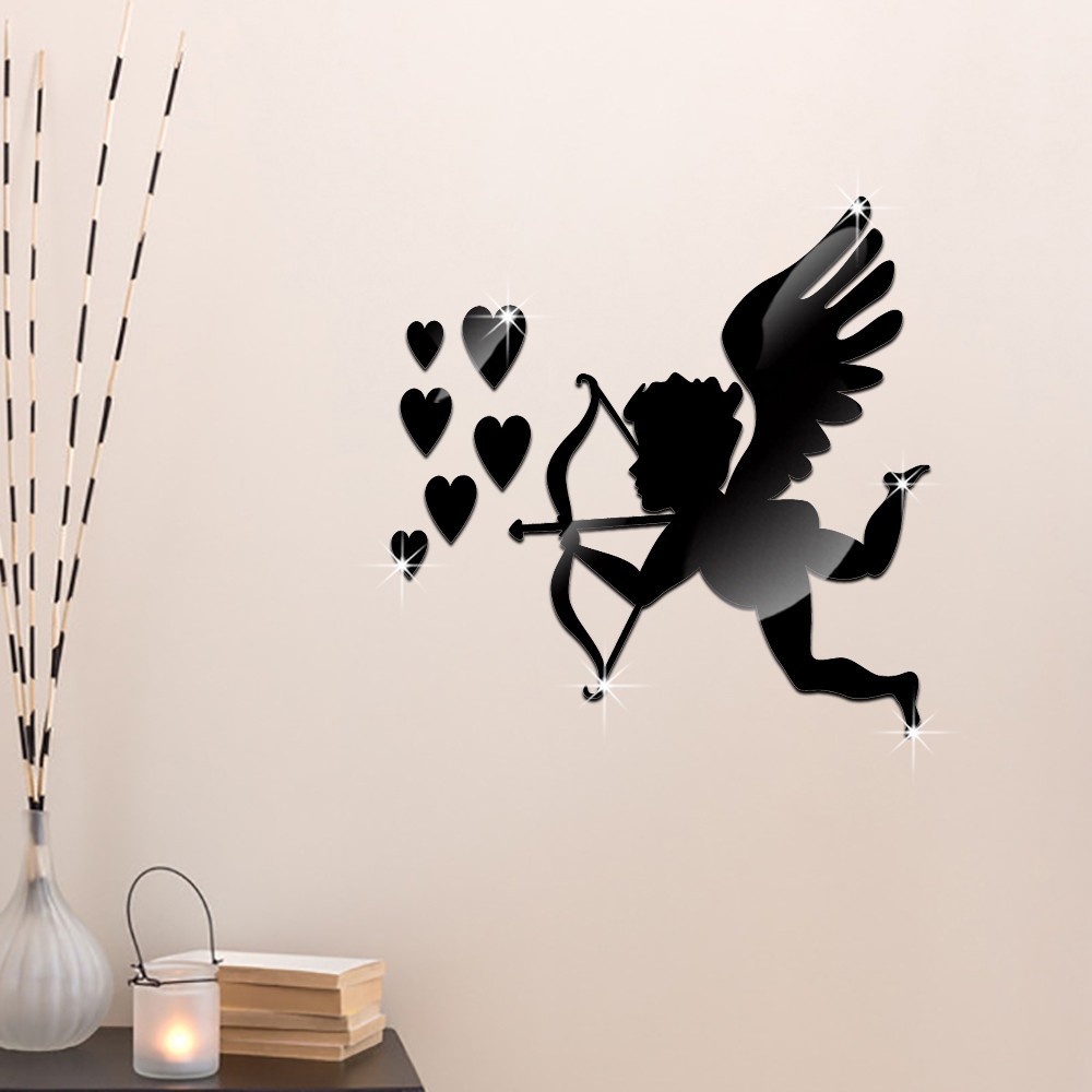 爱神丘比特 创意时尚镜面墙贴 客厅电视背景墙镜面墙贴