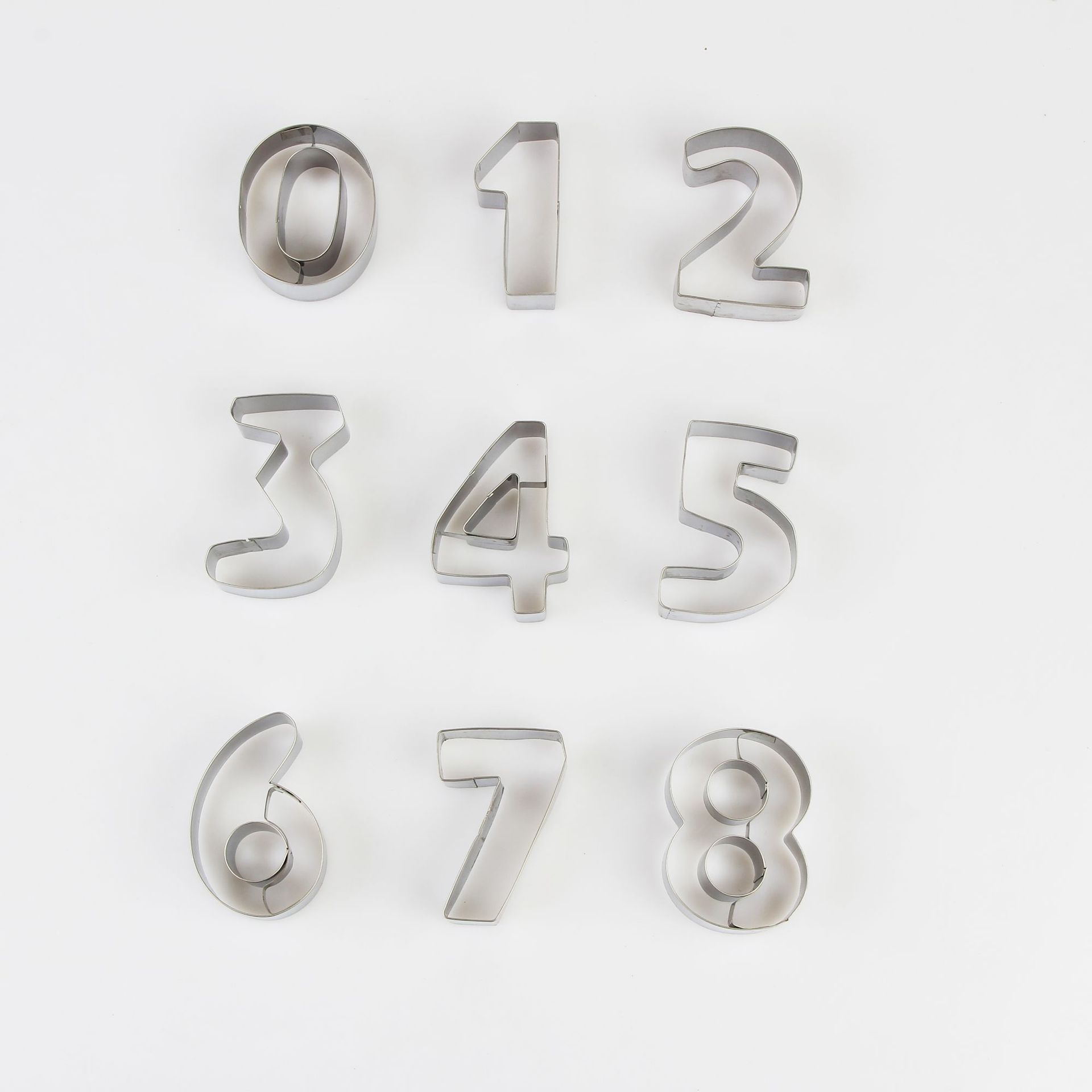 厂家直销不锈钢立体烘焙模具阿拉伯数字饼干模曲奇蛋糕模套装