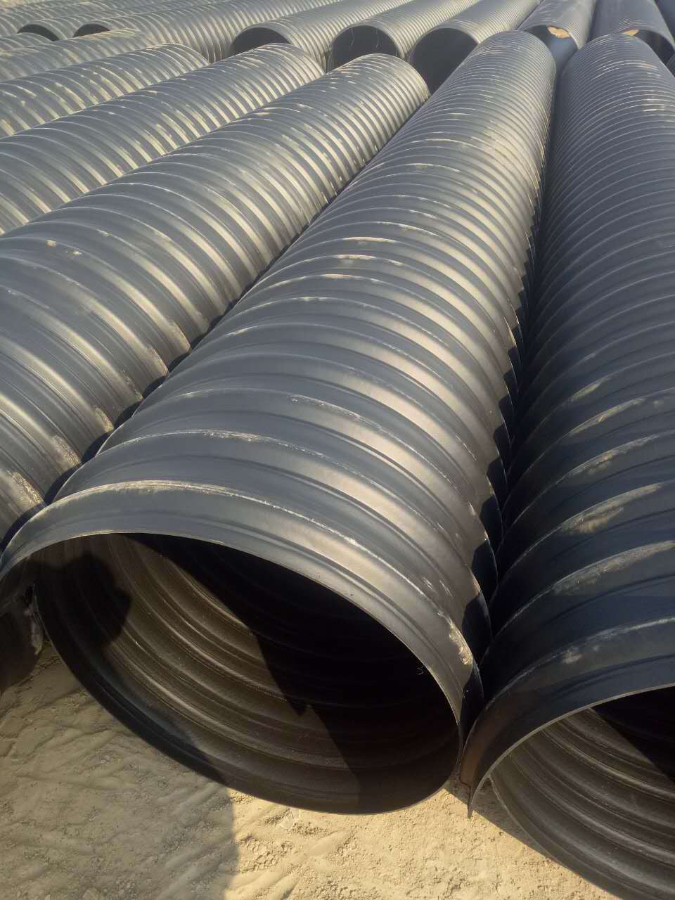 厂家热销500钢带增强hdpe螺旋波纹管 钢带排污管