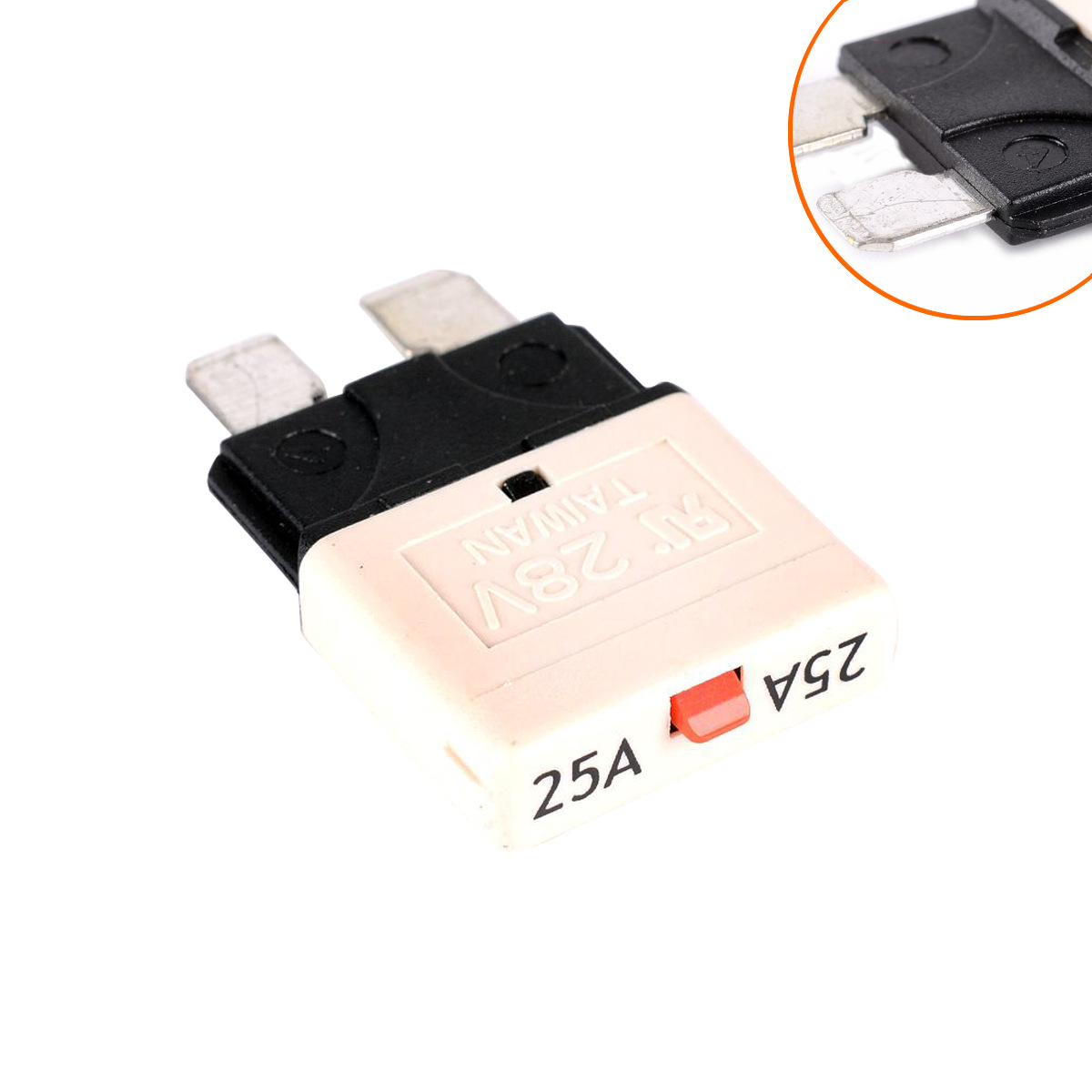 汽车配件 汽车保险丝保险片 25a中号过载保护汽车断路器-阿里巴巴