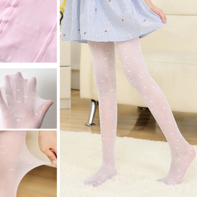 新款儿童包芯丝连裤袜 女童丝袜连裤袜 星星卡通公主舞蹈袜1963