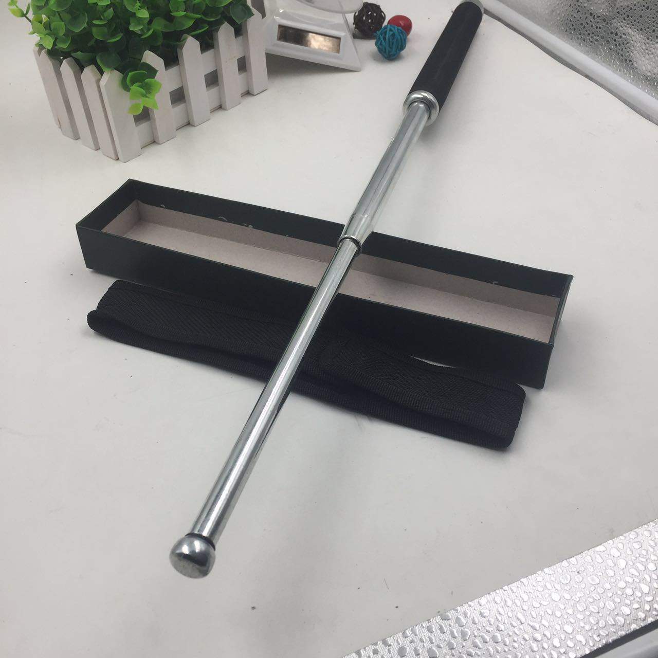 厂家直销甩棍防身棍户外自卫棍多功能自动伸缩三节棍