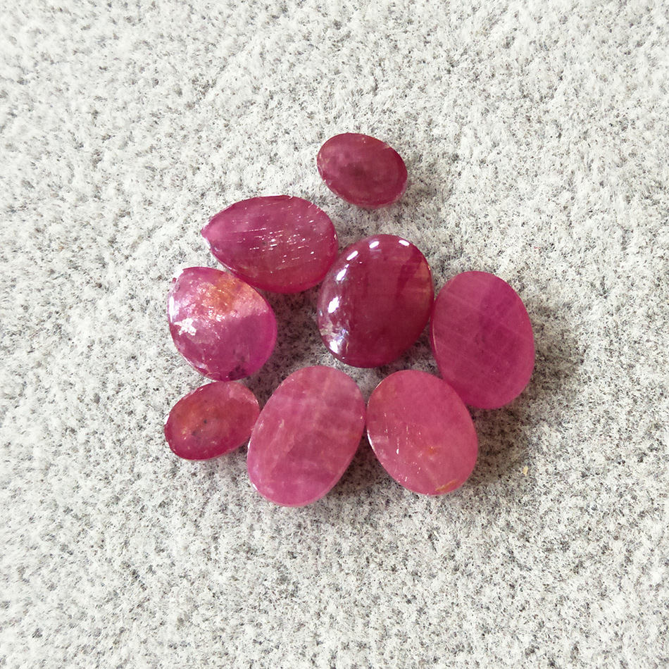 天然 无烧 红宝石 裸石戒面光面 3级天然红宝石 裸石 厂家直销