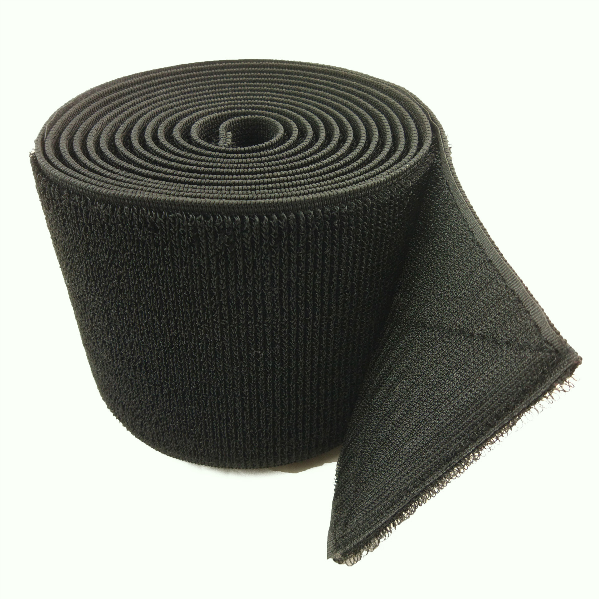 厂家直销黑色尼龙松紧带不抓毛魔术贴粘扣带 医疗专用毛面辅料