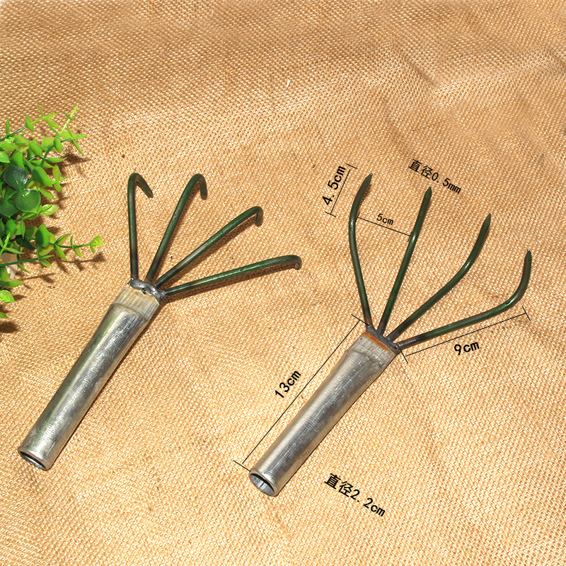 五金店进货批发多用耙子农用工具刨花生工具 花生抓 4齿小铁耙子
