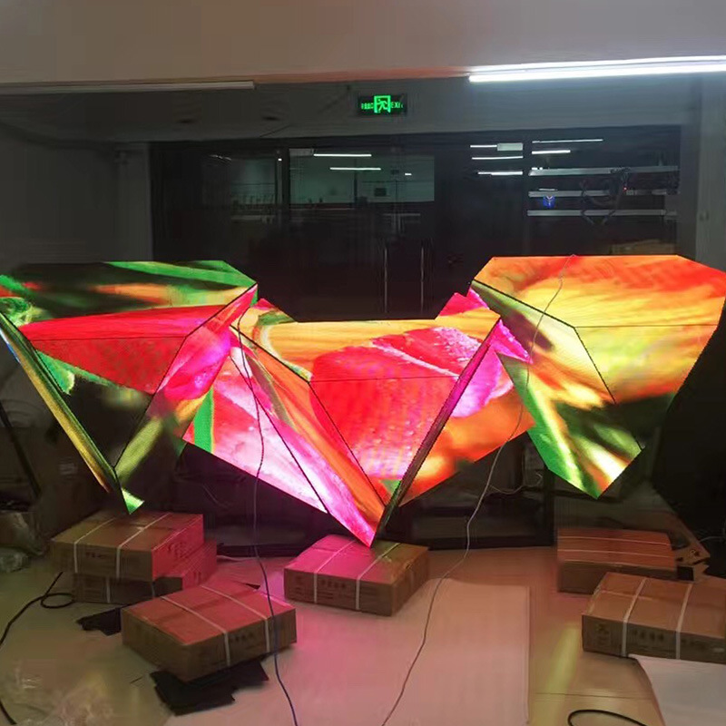 led显示屏异形屏创意led异形屏高清dj台p6全彩显示屏全彩led屏幕