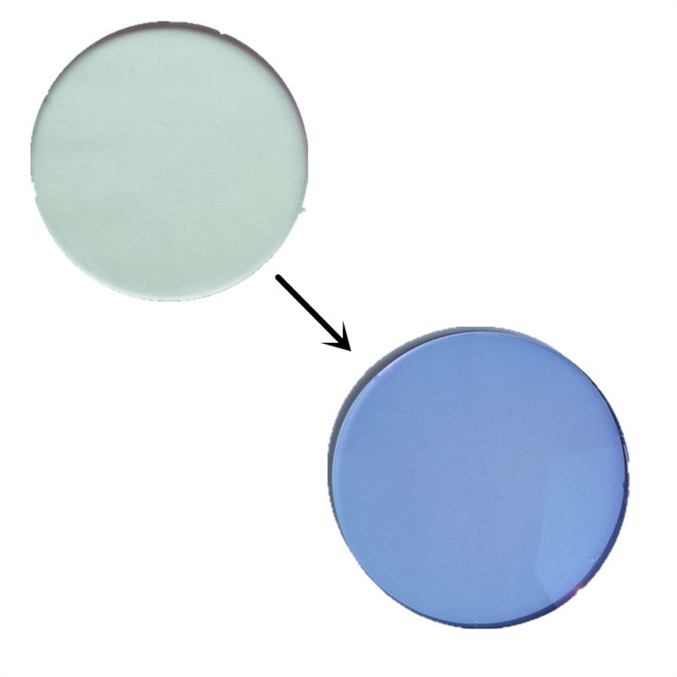 56球面树脂加膜加硬变色镜片变灰茶粉蓝紫近视远视散光