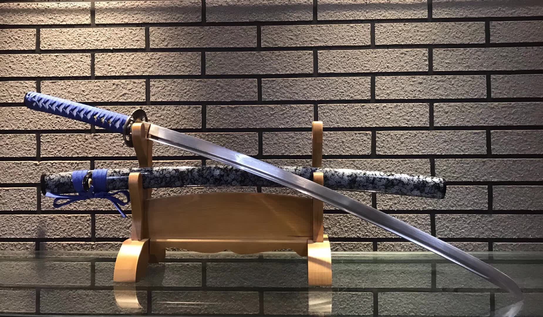 一件代发龙泉宝剑折叠花纹钢日式武士刀剑工艺品户外冷兵器未开刃