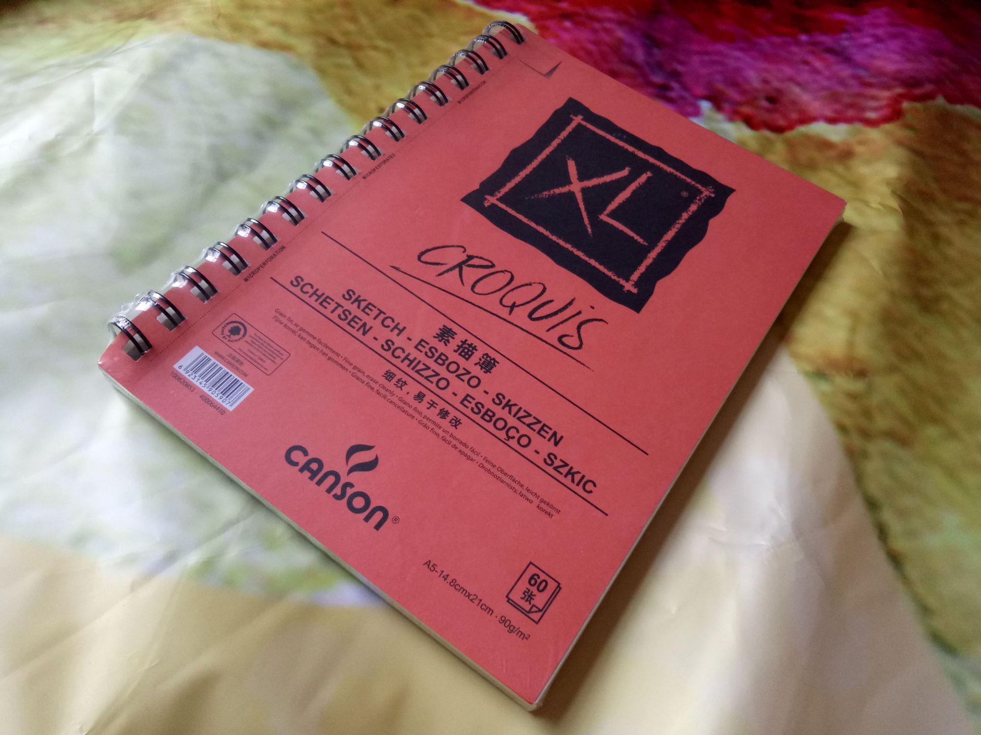 法国canson康颂xl细纹素描本 8k16k素描纸彩铅本速写本绘画薄160g