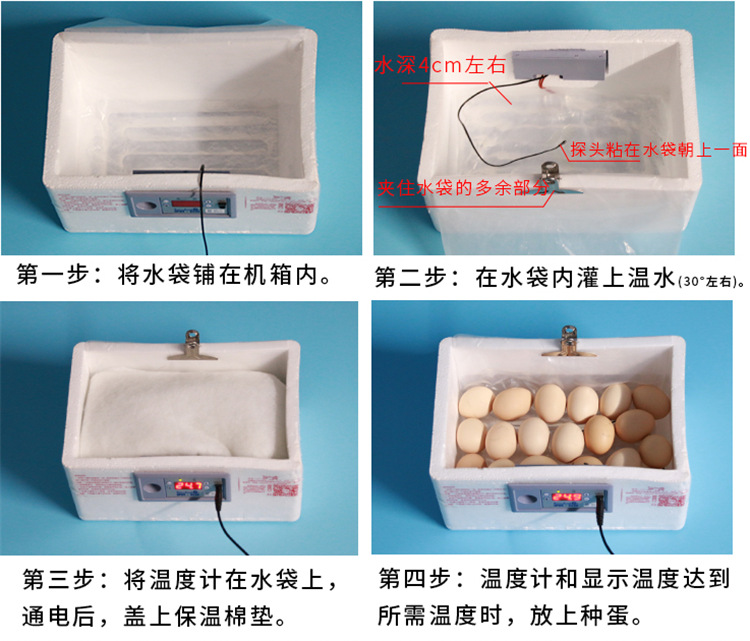 伊科贝特泡沫水床孵化机全自动家用型小型鸡鸭鹅蛋孵化器孵化箱
