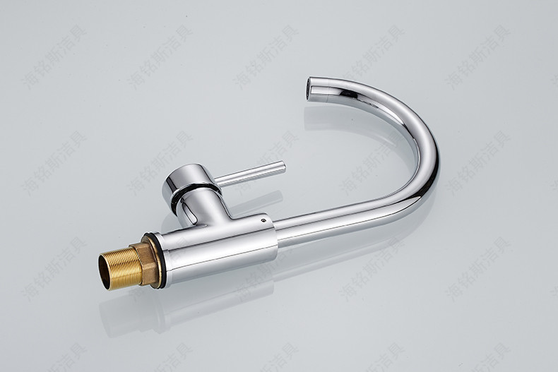 海铭斯 电镀厨房水龙头 可旋转水槽洗菜盆弯头龙头8076