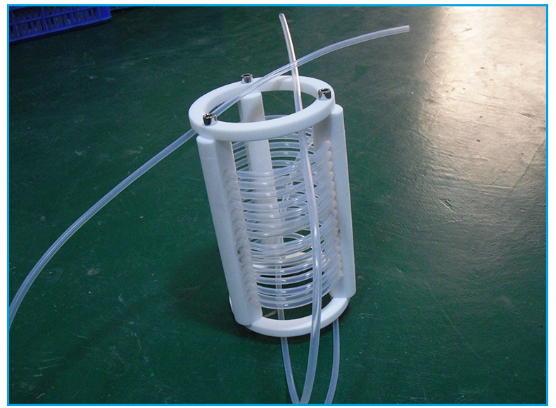 厂家供应四氟换热器耐高温ptfe盘管接头非标定制铁氟龙冷凝器