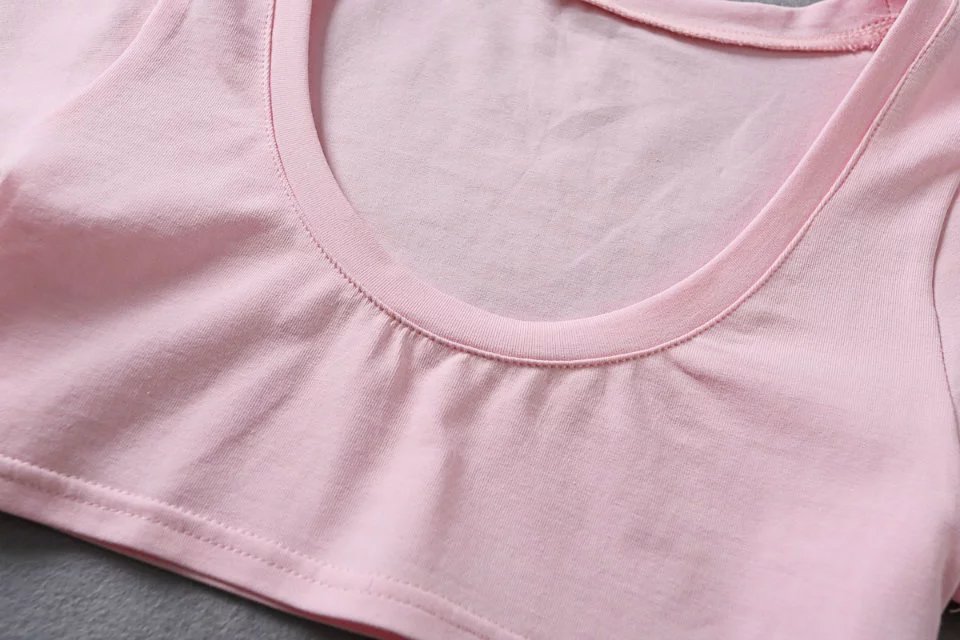 2017欧美yes daddy 纯色性感情趣半乳t露胸下乳t恤棉背心女装批发