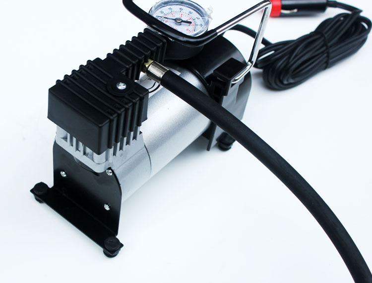 新款金属车载充气泵 12v手提式高压轮胎气筒 铜心应急打气机