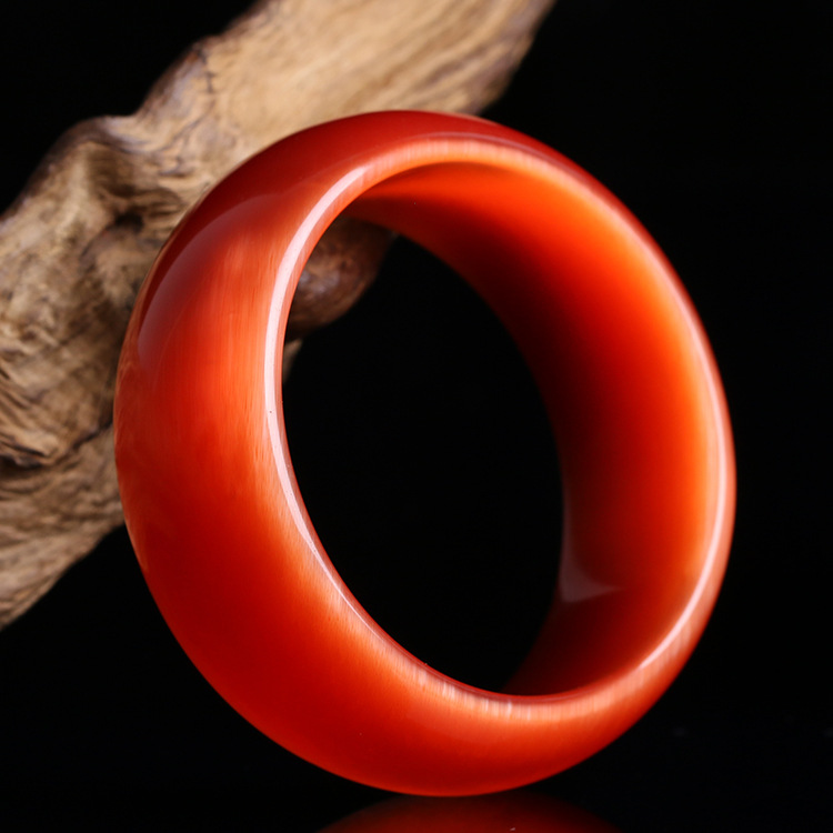 大红色猫眼石手镯 手链 女款水晶饰品 甜美