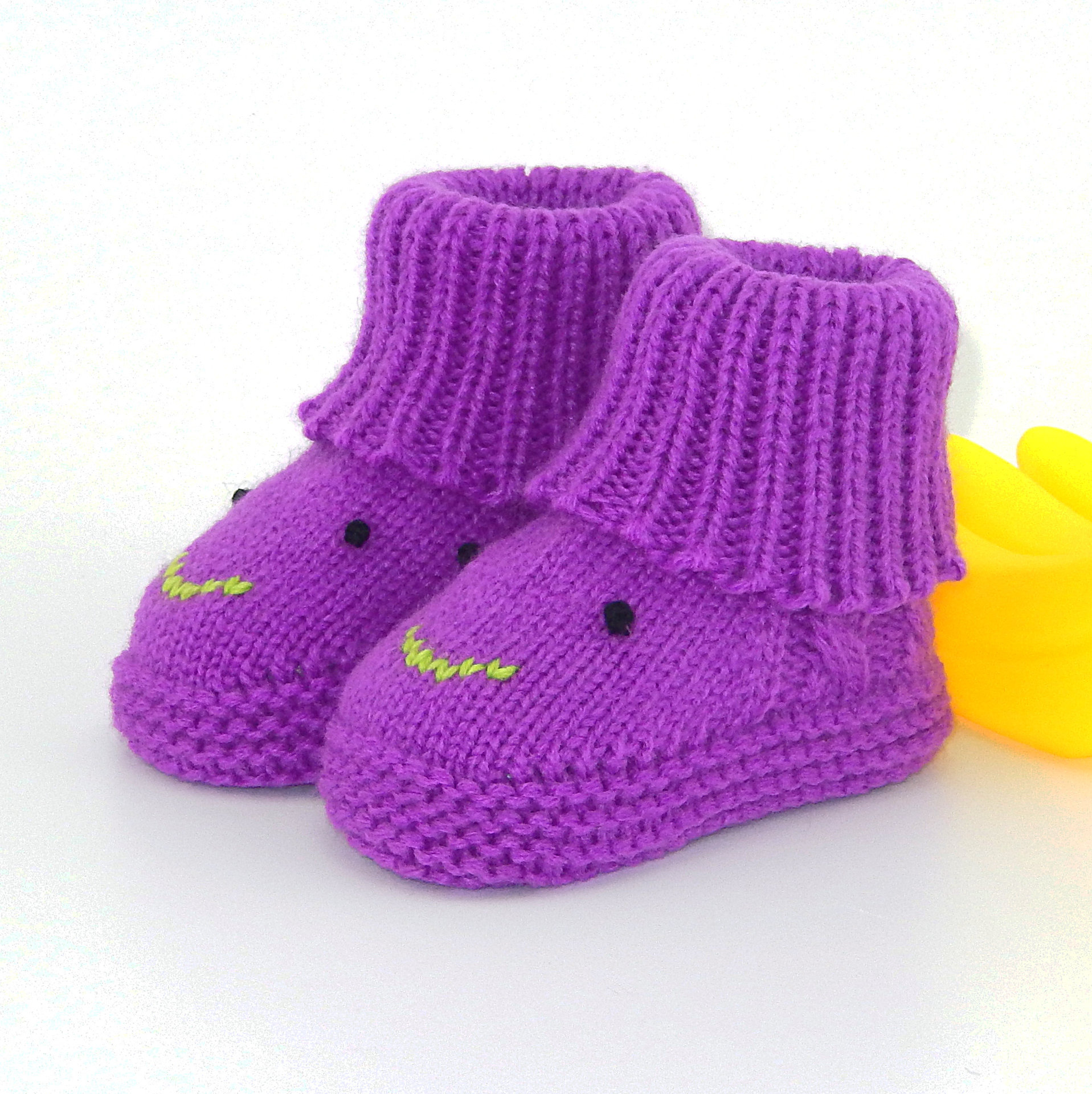 手工编织婴儿毛线鞋 0-6月新生儿鞋子宝宝针织鞋袜 鞋子批发