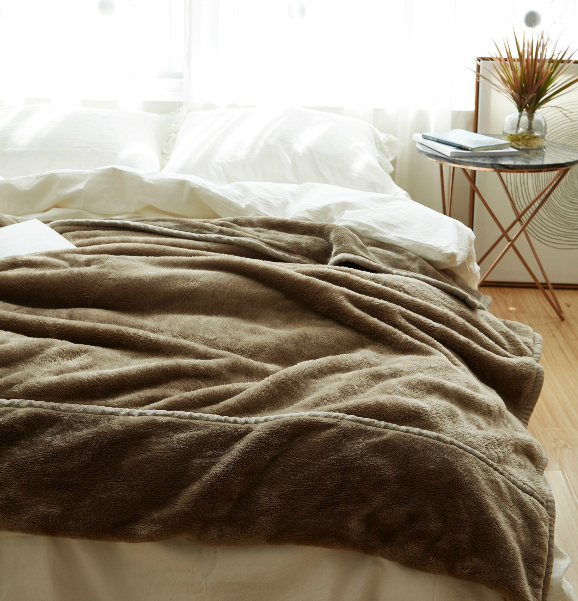 日式抗静电法莱绒毯加厚双层毛毯冬季保暖拉舍尔毯珊瑚绒毯子