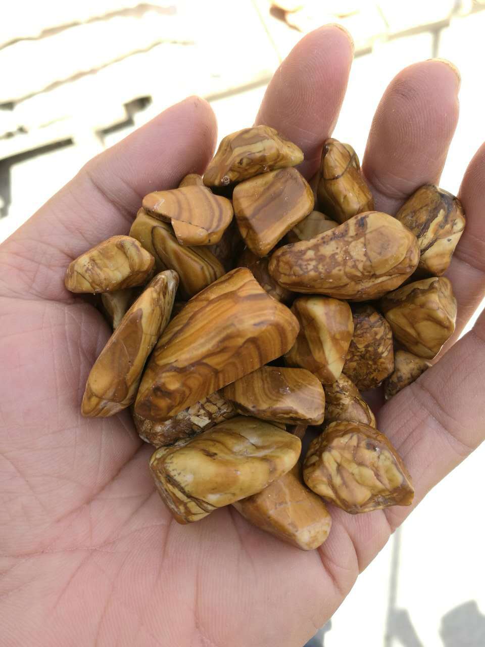 厂家直销木纹石粒玉石粒 汗蒸池 洗浴桑拿园林工程材料 高抛精选